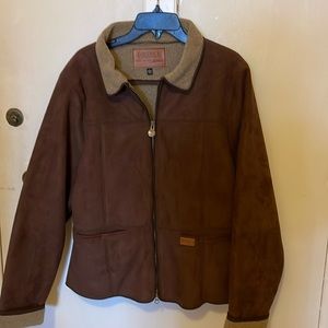 Outback Cowboys & Cowgirls UltraSuede Sherpa lined Jacket XL Host pick 👀👁️
